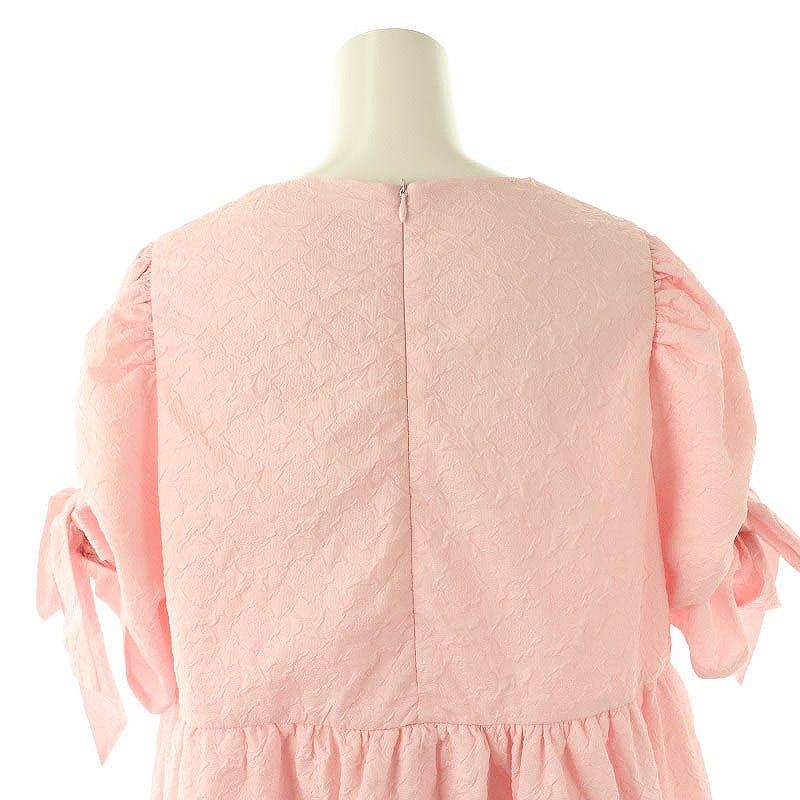 Fit more 袖リボンジャガードワンピース 公式】20代・30代・40代の女性に