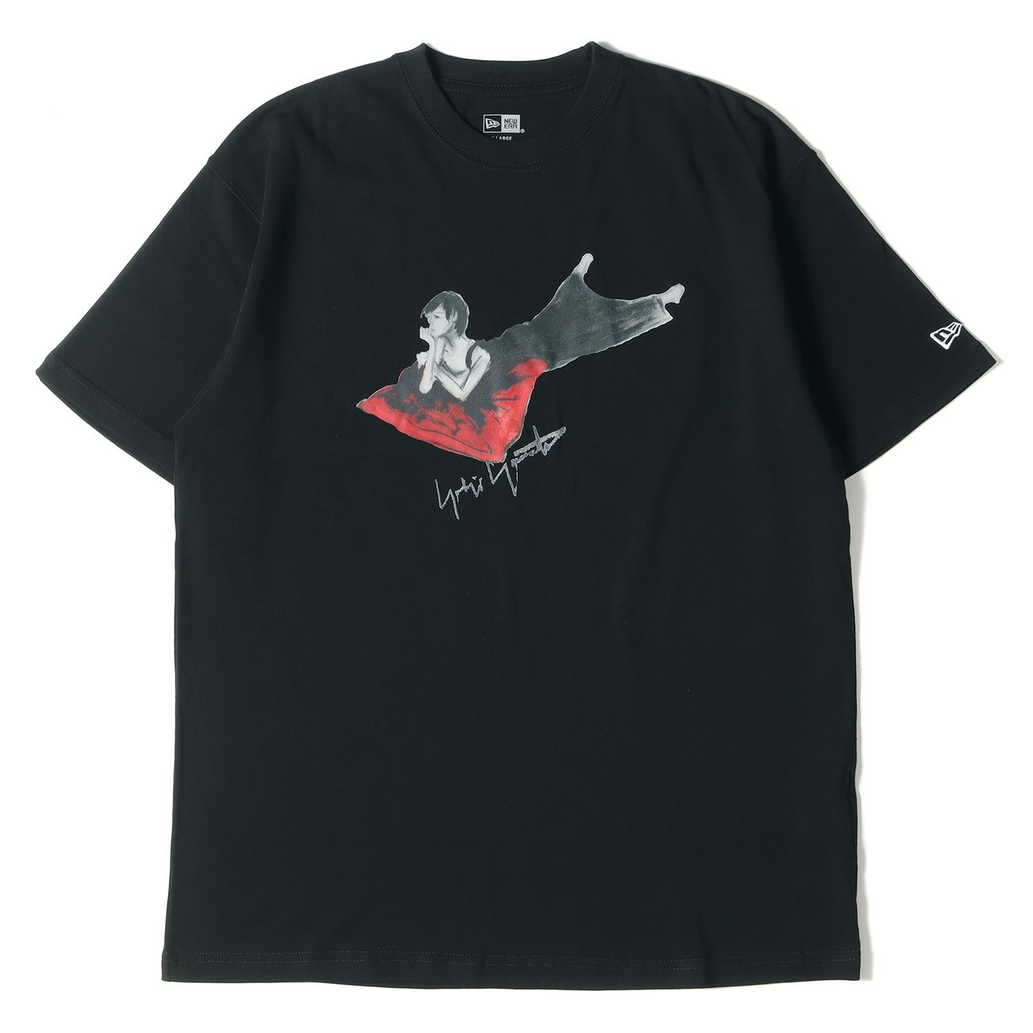 すぐにお届け♪ ヨウジヤマモト New Eraコラボ プリントTシャツ ヨウジヤマモト×ニューエラのコラボキャップやTシャツ、シンプル