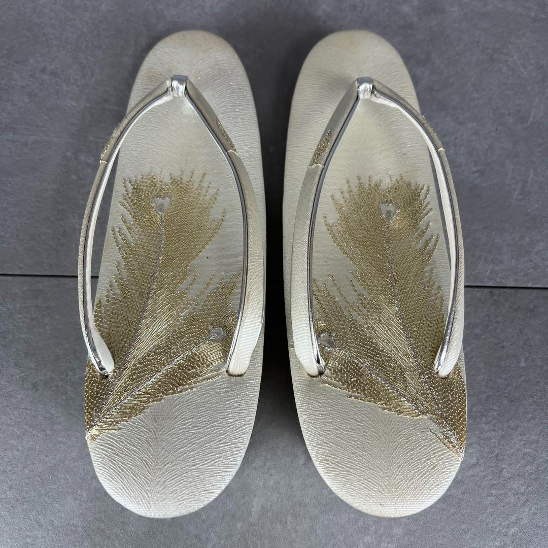 クジャク金彩 白系 草履 バッグ セット 礼装 成人式 振袖 卒業式 入学式 25A7190SR0000-18