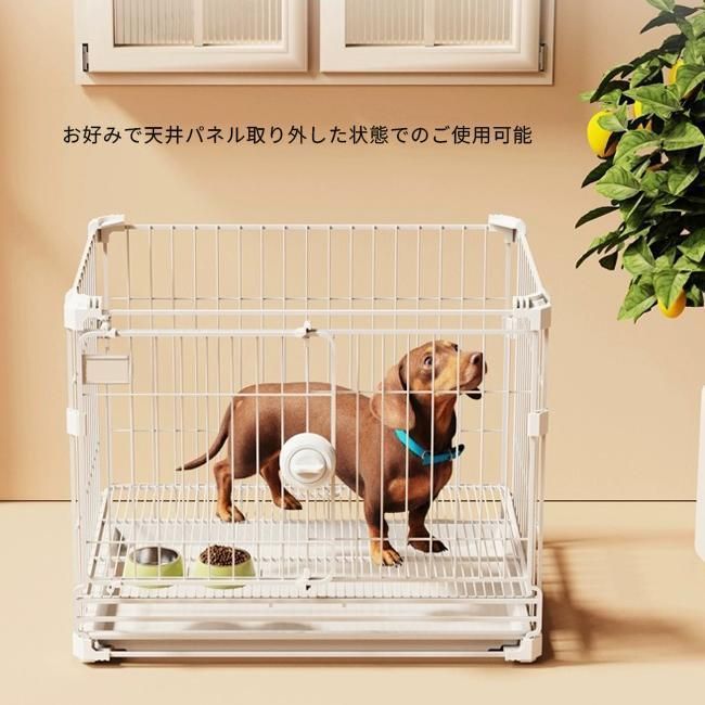 【ほぼ未使用】屋根付きスライドサークル　М　犬　ケージ 楽天市場】選べる2size 大型 木製スライドペットサークル 4点