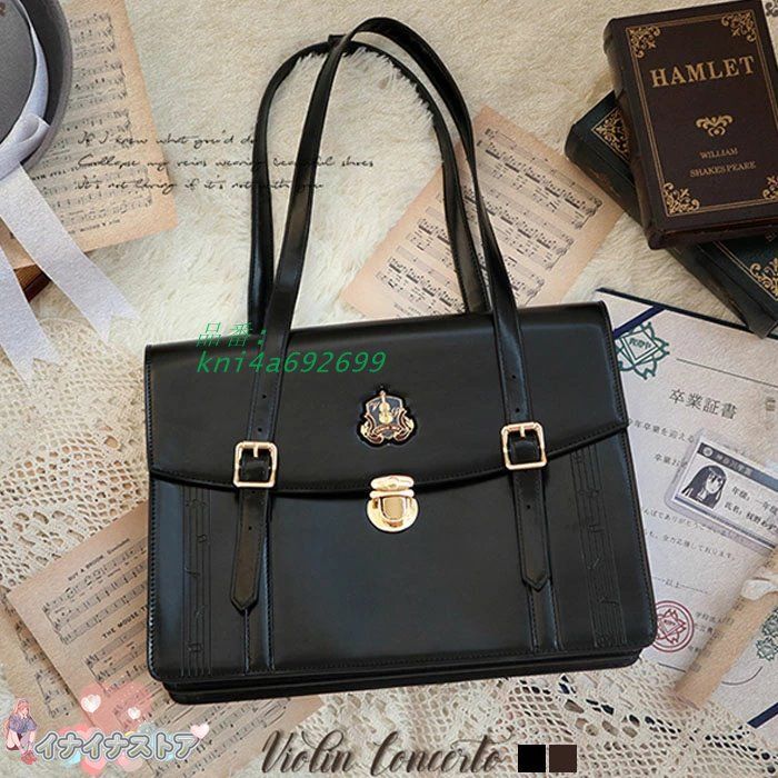 スクールバッグ 合皮 通学 女子高生 トートバッグ 防水 ショルダーバッグ 制服 PU素材 JK制服 片肩 手提げ 斜め掛け バッジ付き 大容量 カジュアル レディース kni4a692699