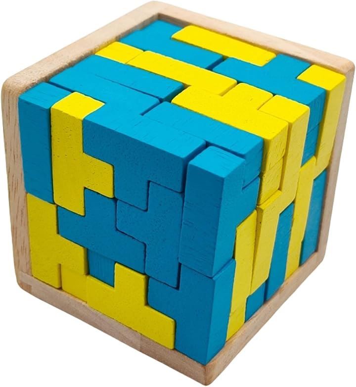 cocoriko 木製 ブロックパズル 立体パズル 木製パズル 知育玩具