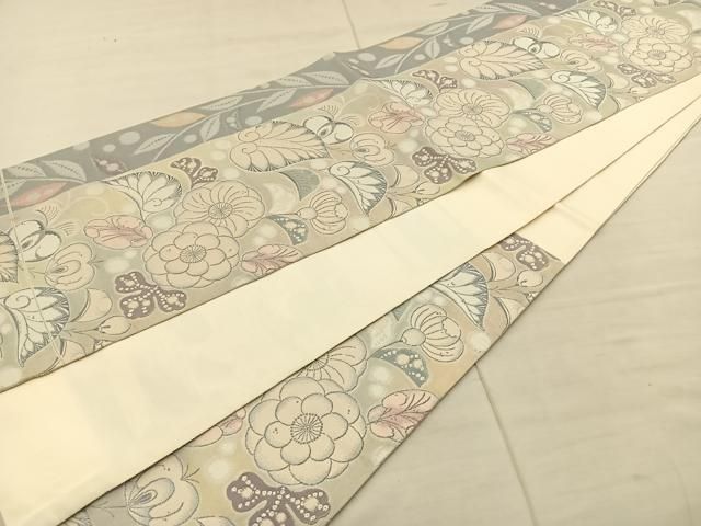 両面六通柄袋帯　紹巴　辻が花文様　菱文様　着物a 両面六通柄袋帯 紹巴 辻が花文様 菱文様 着物a