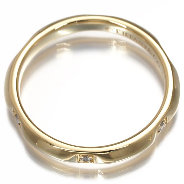 ティファニー リング ダイヤ ダイヤモンド トゥルーバンド 6P 14号 K18YG 