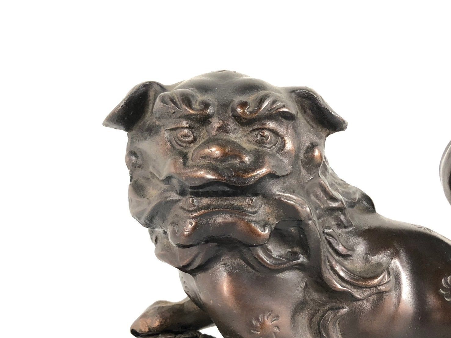 オブジェ 高岡銅器 玉獅子 中 鉄製 彫像 しし ライオン 聖獣 神獣 獣神 フィギュア 縁起物 魔除 床の間 100 BK8EK WWW_USTAUSTRALIA_COM_AU