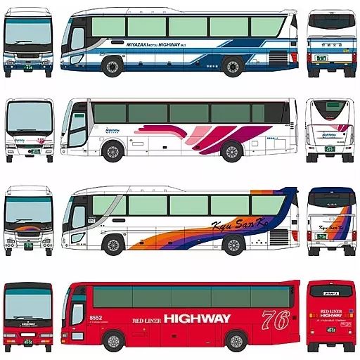 鉄道模型 1|150 フェニックス号30周年記念 4台セット ザ バスコレクション 300021