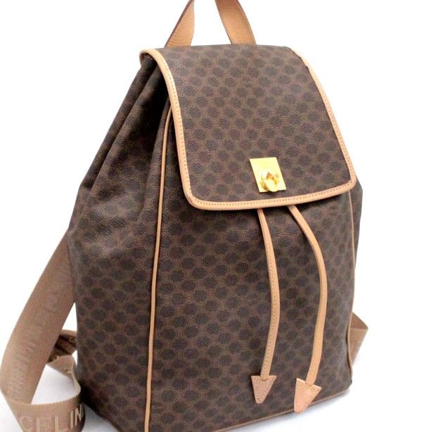 中古】CELINE セリーヌ マカダム リュックサック ヴィンテージ PVC