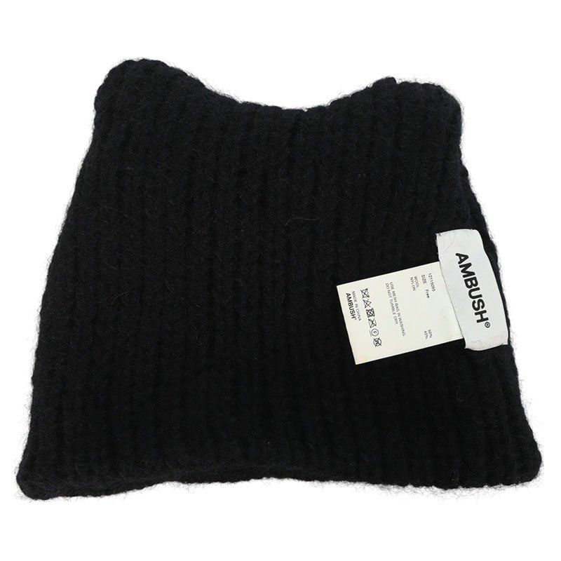 アンブッシュ RAVE BEANIE 12115095 猫耳ニットビーニー メンズ FREE