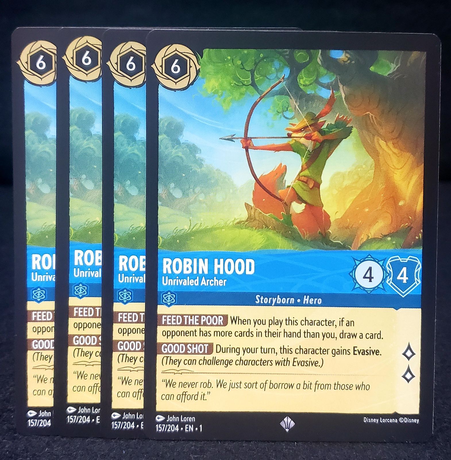 【数々のアワードを受賞】 HOOD ROBIN LORCANA】157/204-EN・1 SR 4 ロルカナ ロビンフッド その他