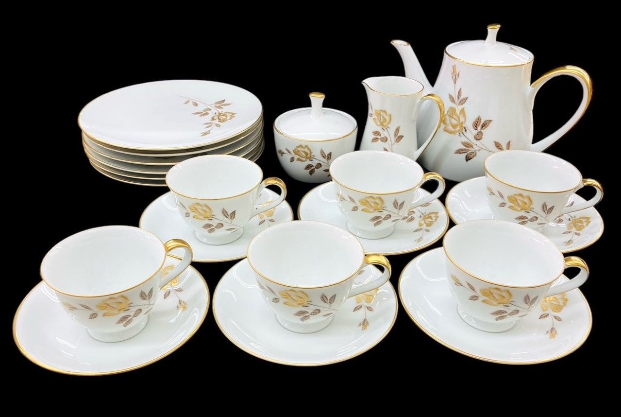 【レガストック川崎本店】【希少未使用品】OLD Noritake オールドノリタケ ROSEWIN 薔薇 金彩 ティーセット 希少品 old Noritake オールドノリタケ ROSEWIN 薔薇 金彩 ティー