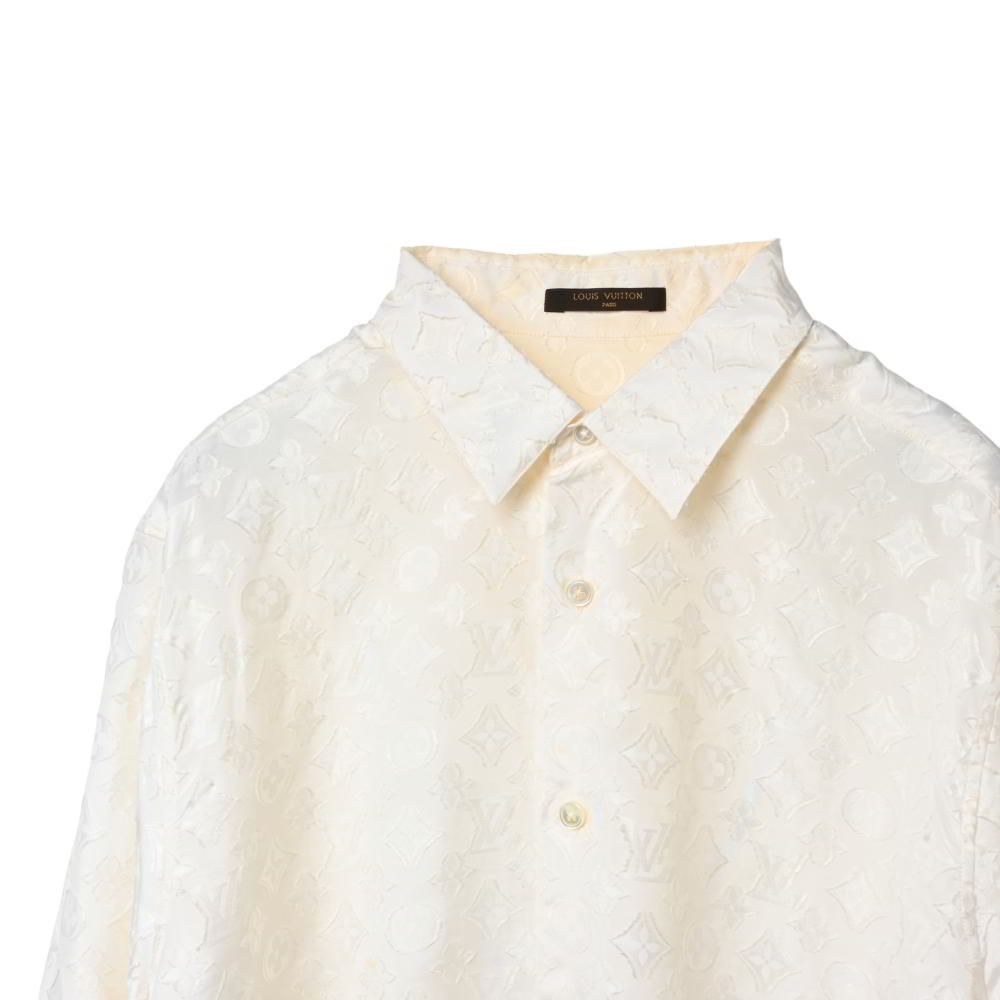 LOUIS VUITTON モノグラム ジャガード シルク シャツ