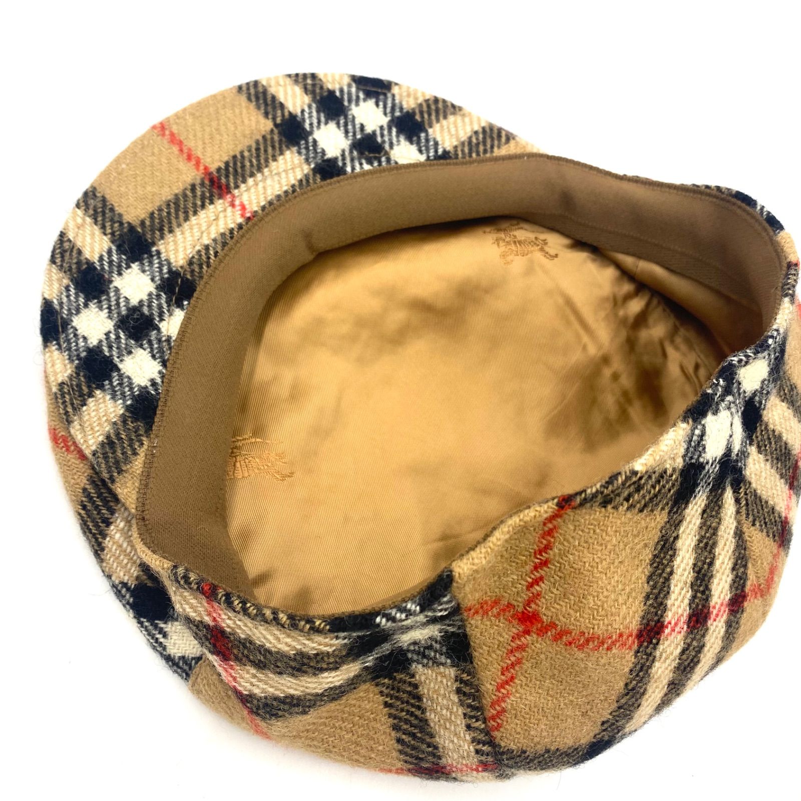 送料無料SALE!  BURBERRY バーバリー ノバチェック キャスケット 帽子 キャップ ハンチング帽 Mサイズ クリスマスプレゼント価格