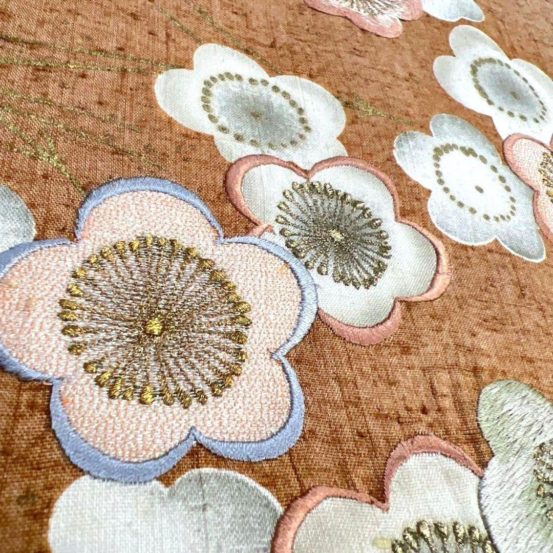 袋帯　結城紬　刺繍　金彩　梅花模様　松竹梅　着物　043a p 袋帯 結城紬 刺繍 金彩 梅花模様 松竹梅 着物 043a p - メルカリ