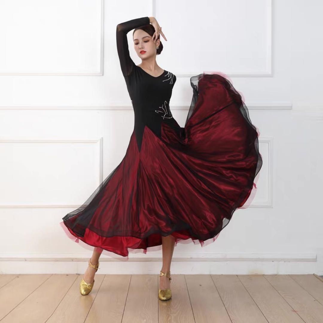 ストーン付き?スタンダード練習用ワンピース☆ダンスパーティーにも