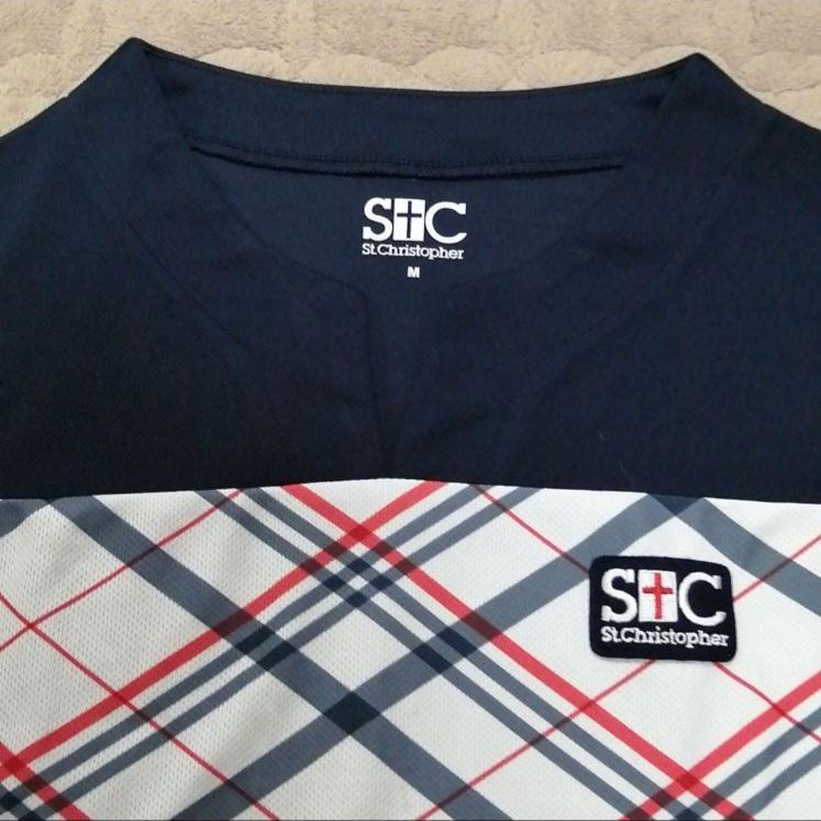 セントクリストファー　チェック柄セットアップ St. Christopher *チェック柄トップス＆スコート セットアップM