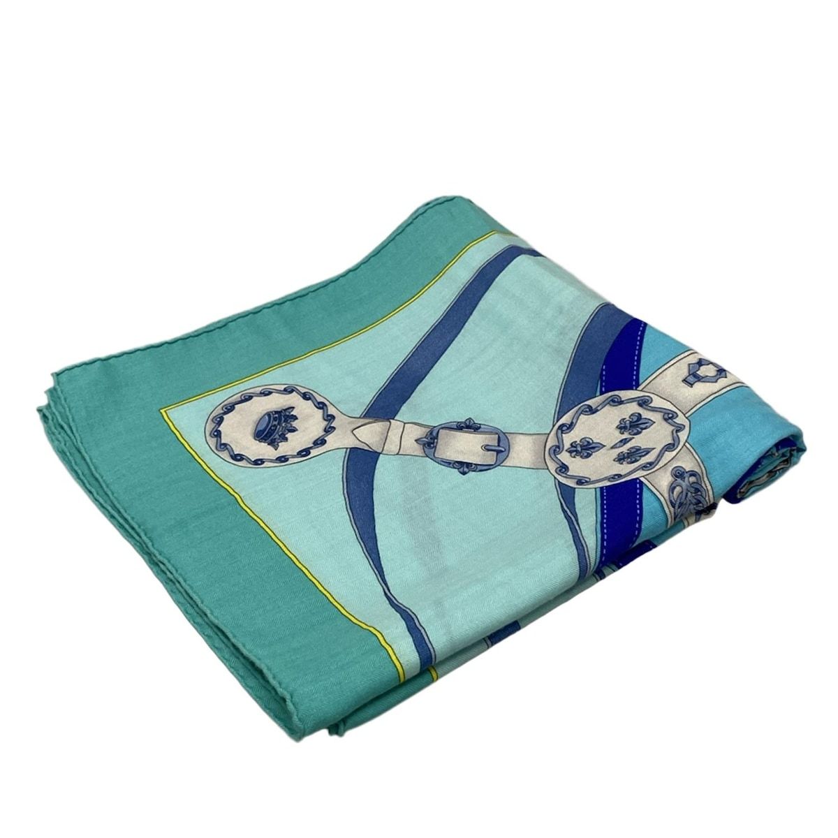 HERMES(エルメス) ストール(ショール)美品 カレ140 ライトブルー  