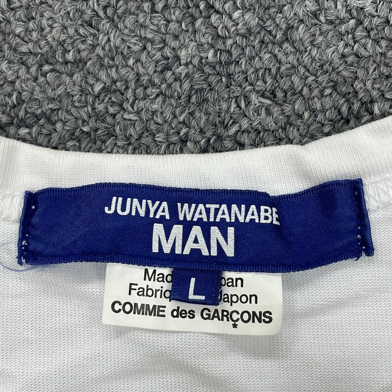 定価27500円 JUNYA WATANABE MAN 22SS プリント 切替 クルーネック T