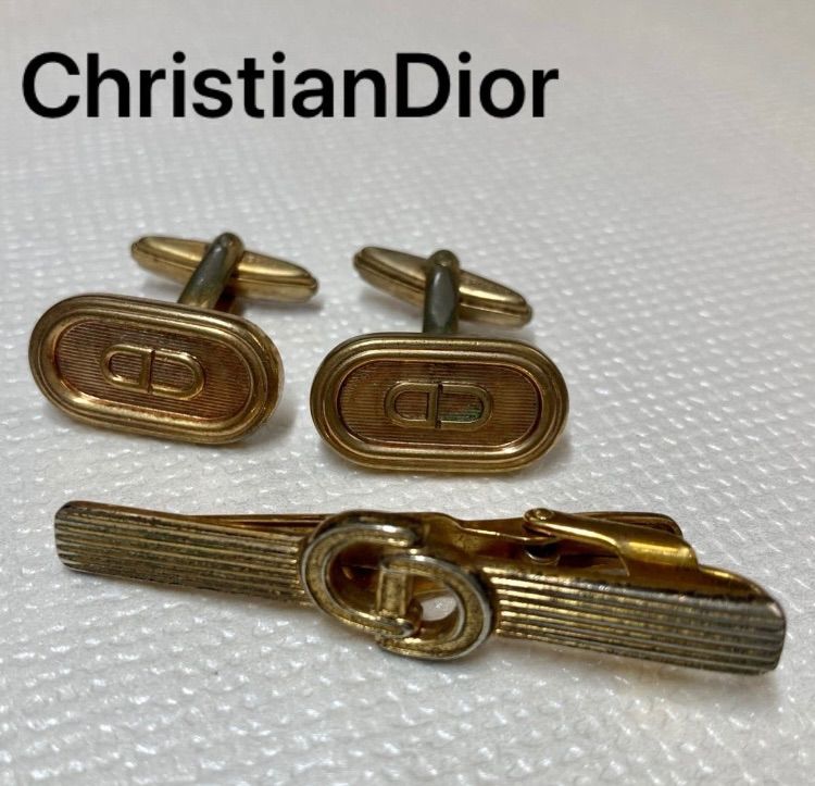 ★3個セット★ Dior クリスチャン ディオール ネクタイ ピン カフス CD