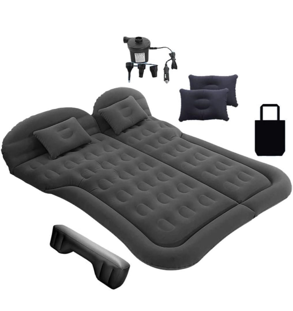 エアーマット マットレス 車内 ダブル ブラック 黒 車中泊 エアベッド 323