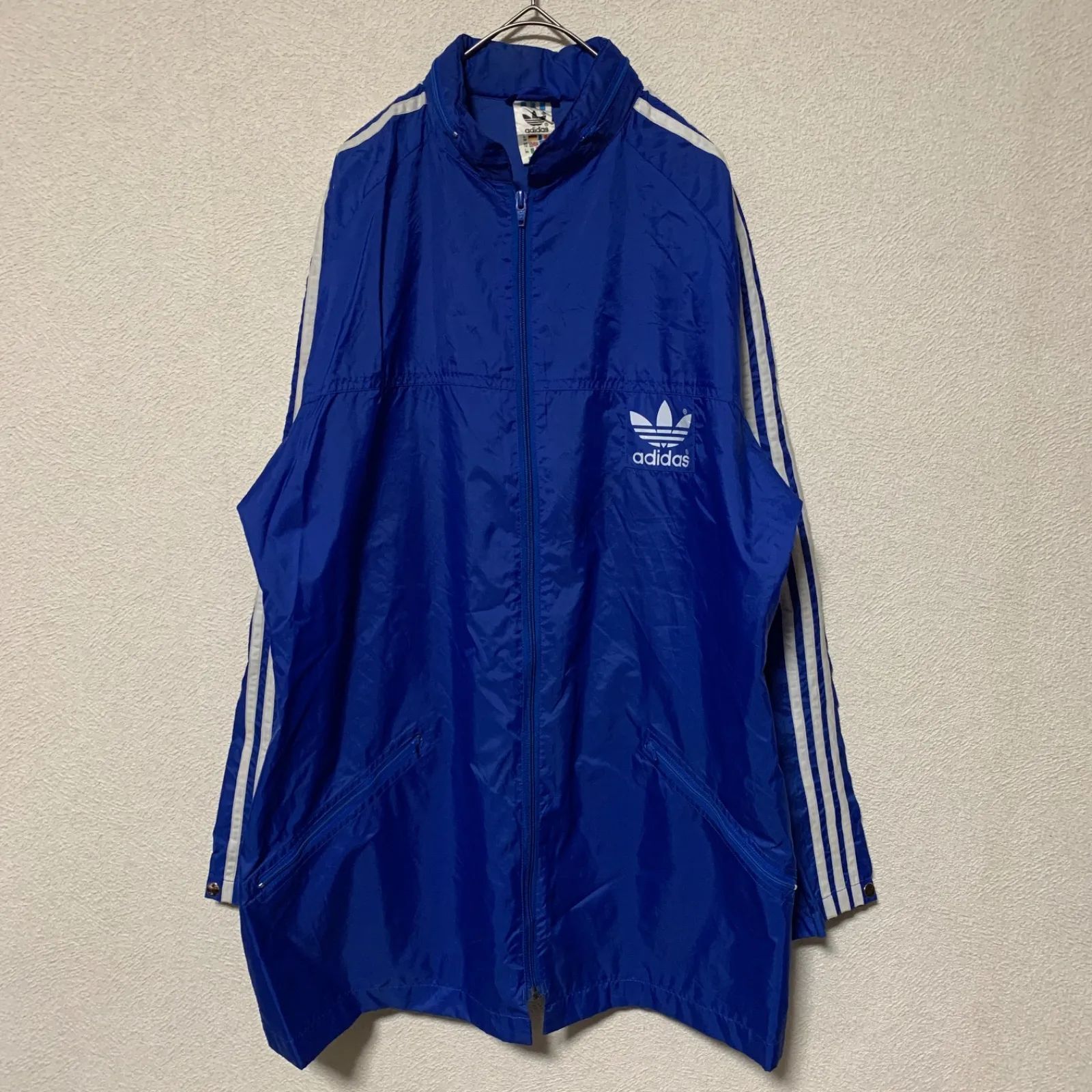 激レア　80s adidas アディダス　万国旗　トラックジャケット　ネイビー adidas （アディダス） 80年代後半～90年 万国旗タグ