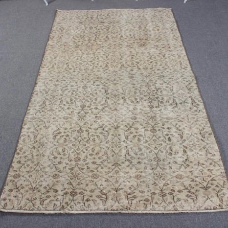 71×274超ロングランナーラグ ベージュ×ブラウントルコヴィンテージラグ