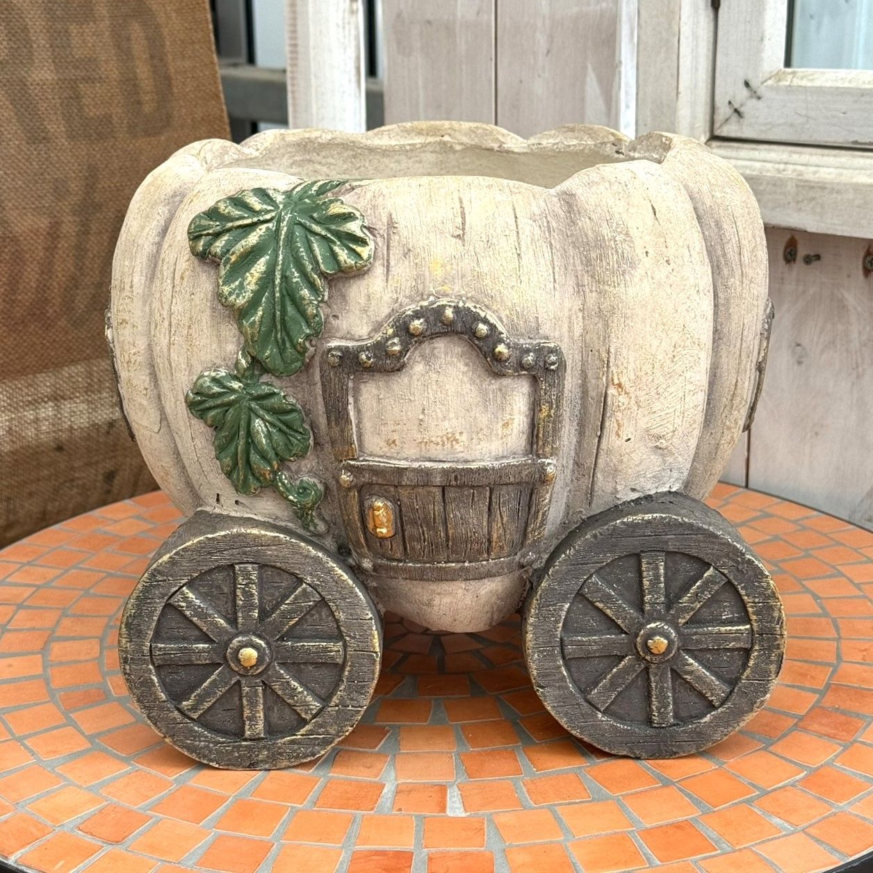 ハロウィン 馬車 かぼちゃ パンプキン プランター 植木鉢 鉢