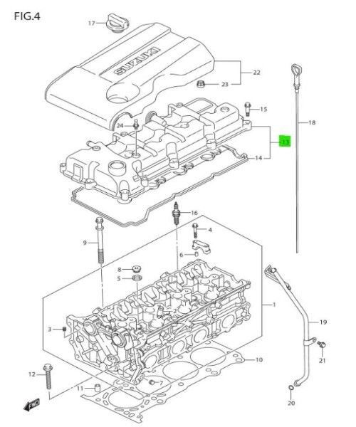 スズキ 純正 キザシ カバー シリンダヘッド Cover cylinder head 11170-78K00-000 SUZUKI Genuine JDM メーカー純正品