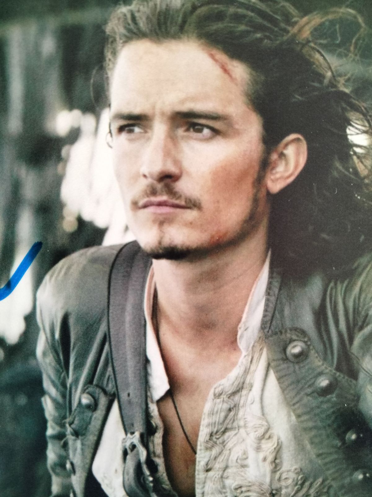 オーランド・ブルーム直筆サイン入り2Lサイズ写真…Orlando Bloom…パイレーツ・オブ・カレビアン／呪われた海賊