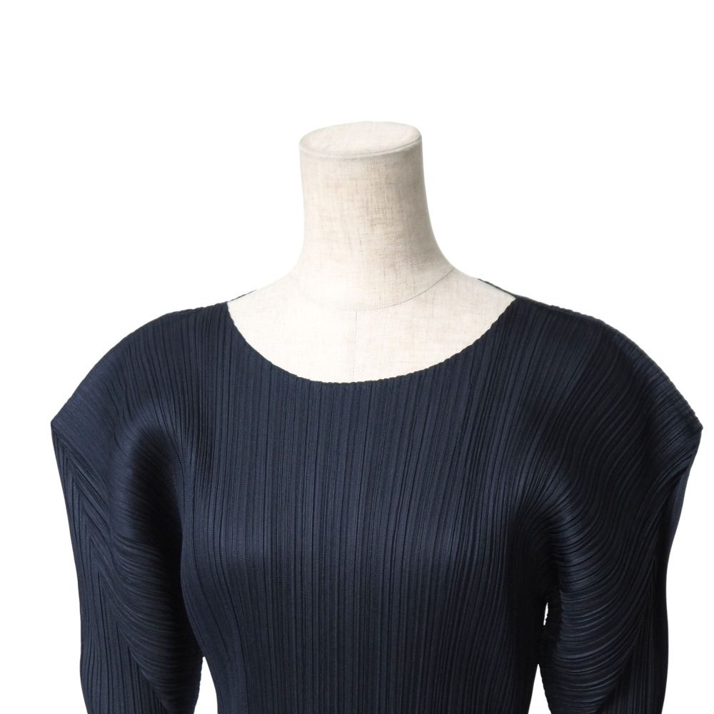 イッセイミヤケ　プリーツ　長袖　トップス　2way 美品 ISSEY MIYAKE イッセイ ミヤケ PLEATS PLEASE プリーツプリーズ