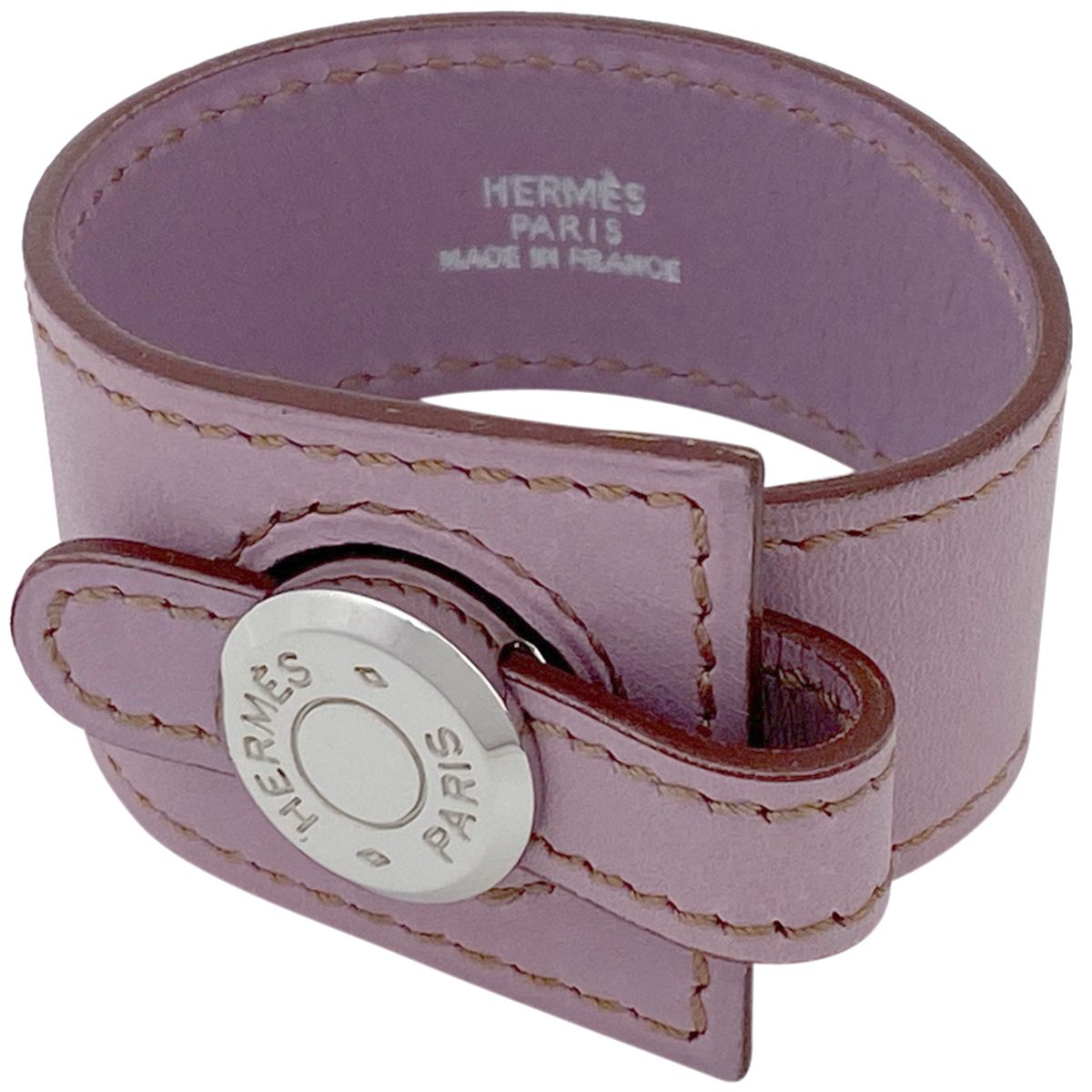 エルメス HERMES セリエ ブレスレット 腕輪 ブレスレット レザー リラ