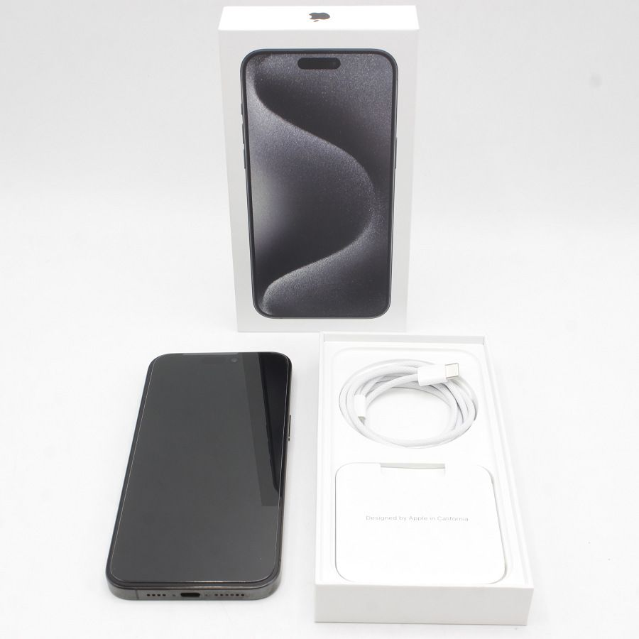 美品】Apple iPhone 15 Pro Max 256GB MU6P3J/A ブラックチタニウム 