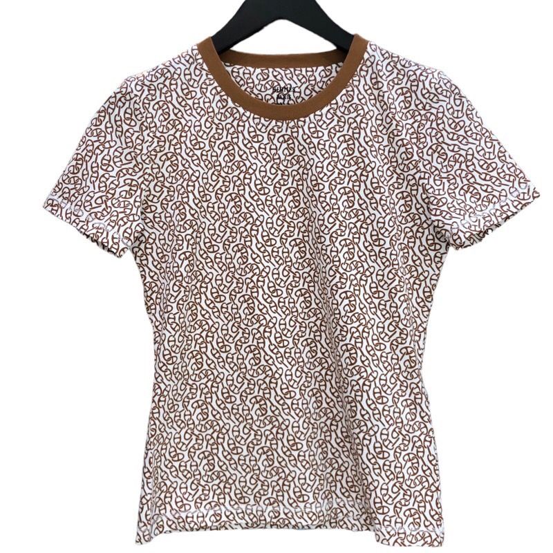 エルメス HERMES シェーヌダンクル総柄プリントTシャツ 4E4620DB 