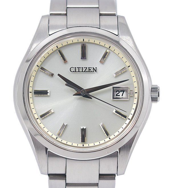 ☆箱保付！美品！CITIZEN シチズン ザ・シチズン AQ4000-51A A060-T021417 エコ・ドライブ ソーラー シルバー メンズ☆  - メルカリ