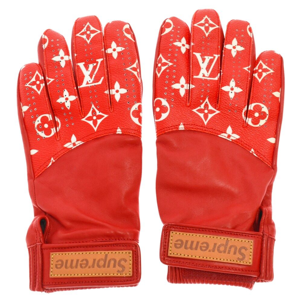 LOUIS VUITTON (ルイヴィトン) 17AW×Supreme Monogram Leather Gloves ...