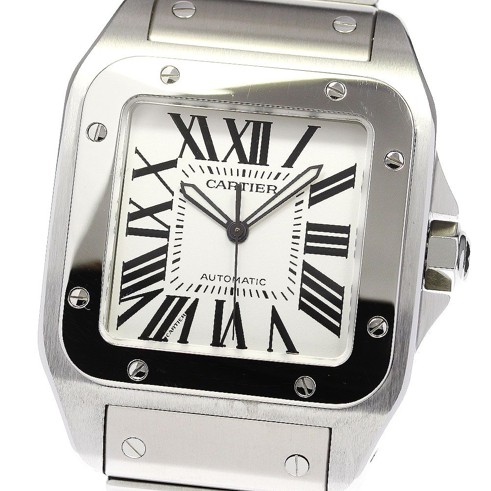 カルティエ CARTIER W200737G サントス100LM 自動巻き メンズ良品保証書付き_769805