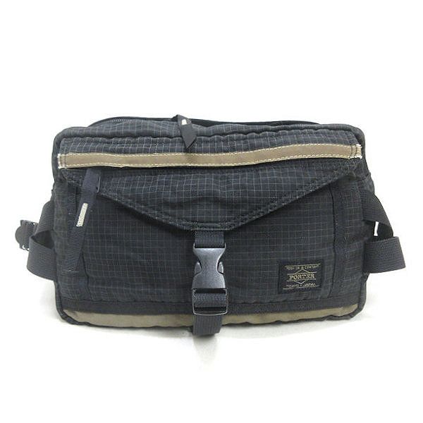 Qポーター/PORTER デザート ウエストポーチ/斜め掛けショルダーバッグ黒BAG/45【中古】