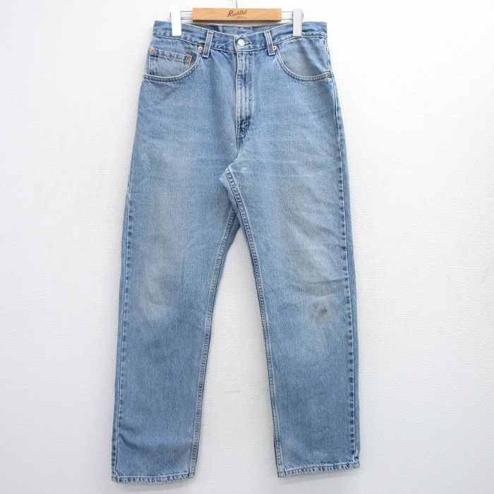W32/古着 ジーンズ リーバイス Levis 505 メンズ 90s ヒゲ コットン 薄