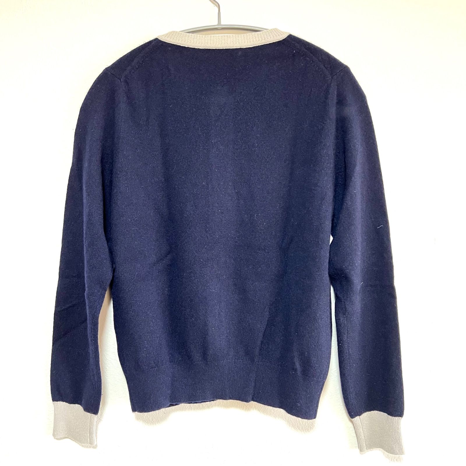 オールドイングランド　カシミヤシルク　ニットカーディガン　ライトピンク　36 Z251 OLD ENGLAND オールドイングランド ツートーン ニット