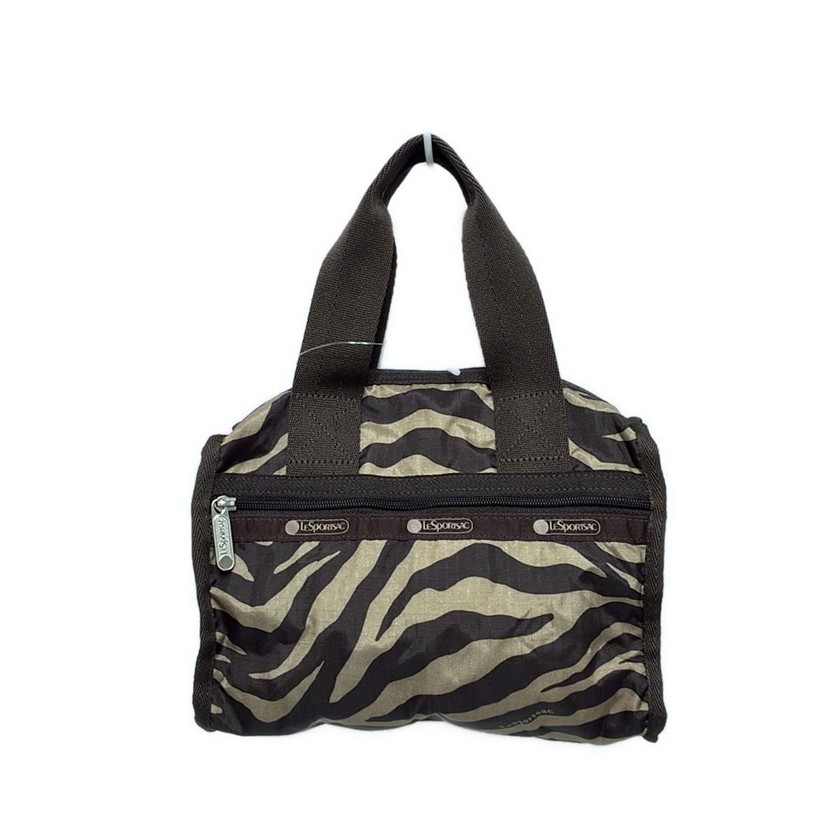 レスポートサック ボストンバッグゼブラ柄 ブラウン LESPORTSAC(レスポートサック) ハンドバッグ - ベージュ×ダーク