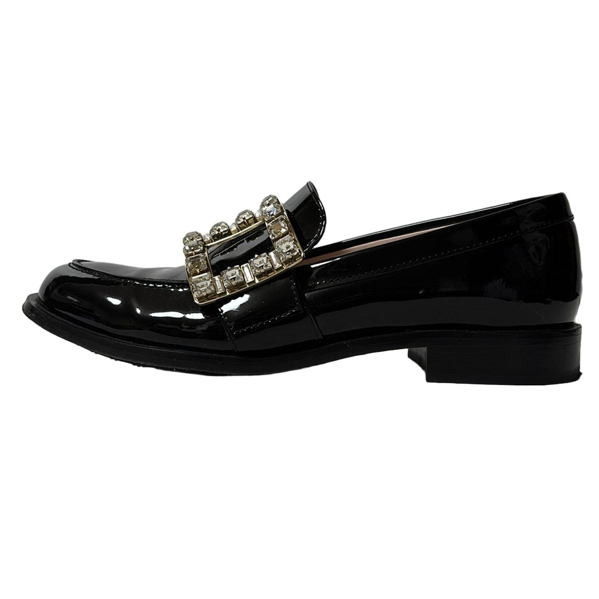 RogerVivier ロジェヴィヴィエ ローファー 36 レディース - 黒 ビジュー|アウトソール張替済 レザー