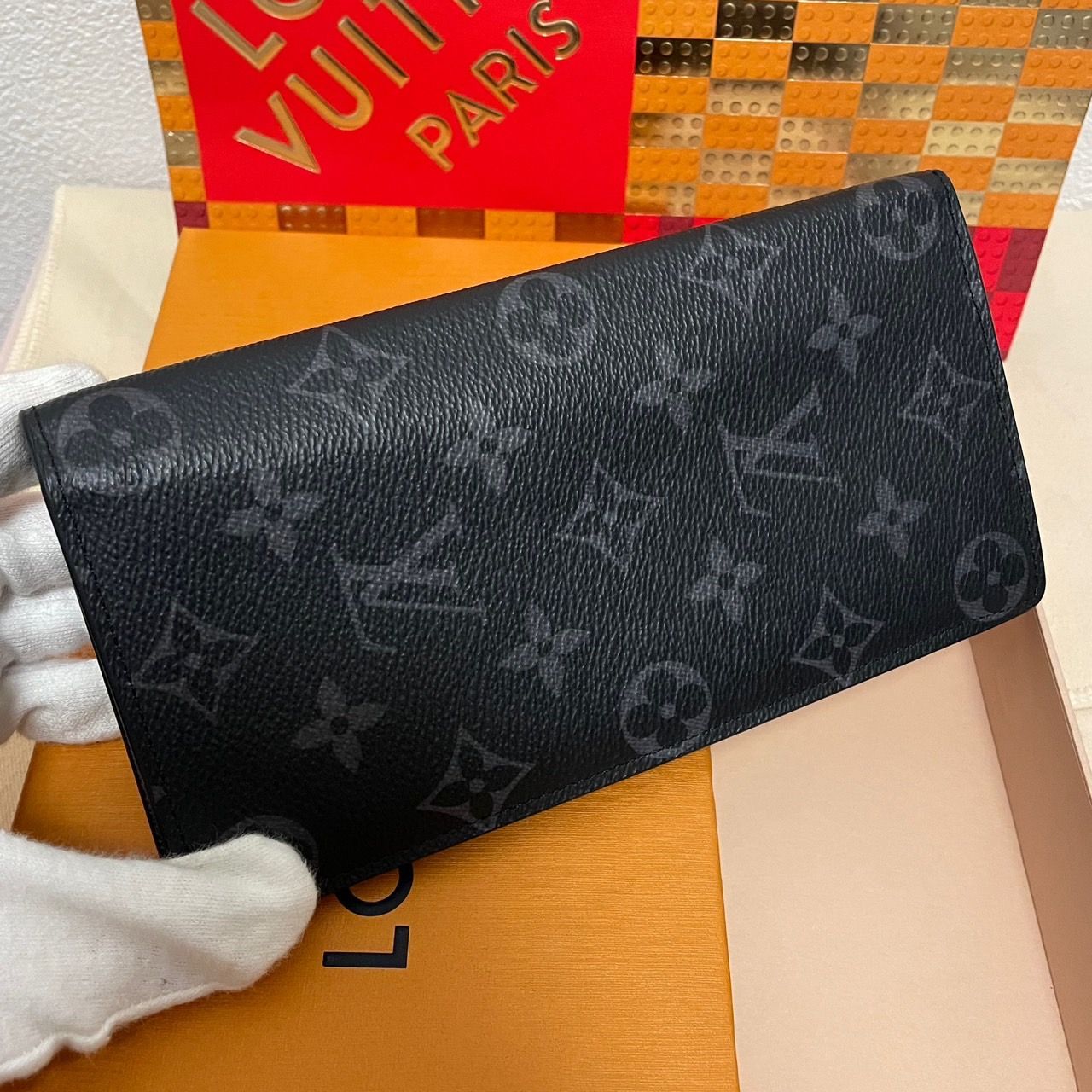 極美品　新型　ルイヴィトン モノグラムエクリプス ポルトフォイユ ブラザ 長財布 極美品✨️ルイヴィトン モノグラム エクリプス ポルトフォイユ