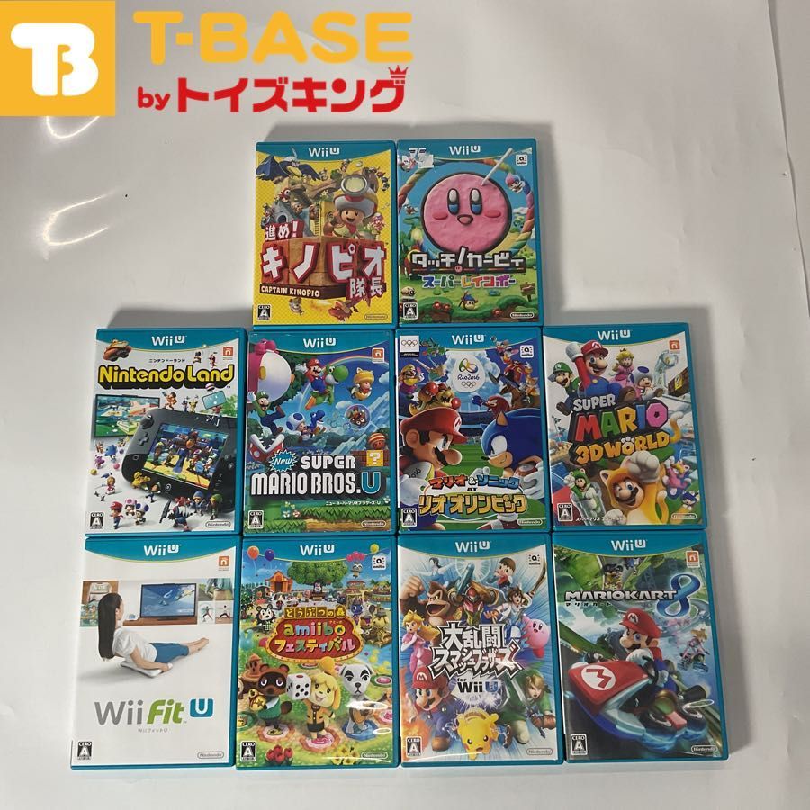 任天堂/Nintendo/ニンテンドー Wii U マリオカート8/大乱闘スマッシュブラザーズ/スーパーマリオ 3Dワールド/スーパーマリオブラザーズ  等 ソフト 10点セット