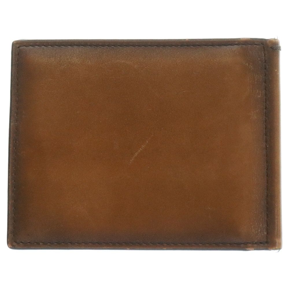 BERLUTI 二つ折り財布 ブラウンレザー　マネークリップ Berluti 二つ折り財布 ブラウン レザー BERLUTI 二つ折り財布 ブラウン