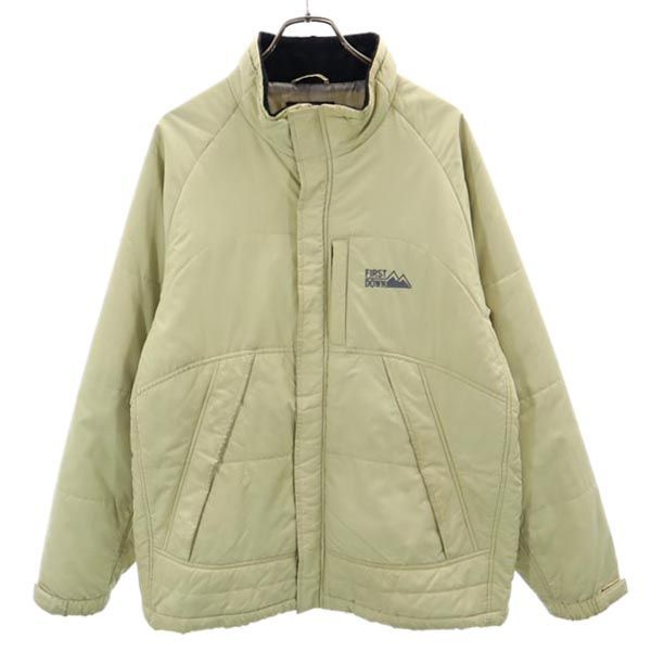 ファーストダウン パネルダウンジャケット ベージュ/M FIRST DOWN - 大人気❗️First Down パネルショート ダウンジャケット