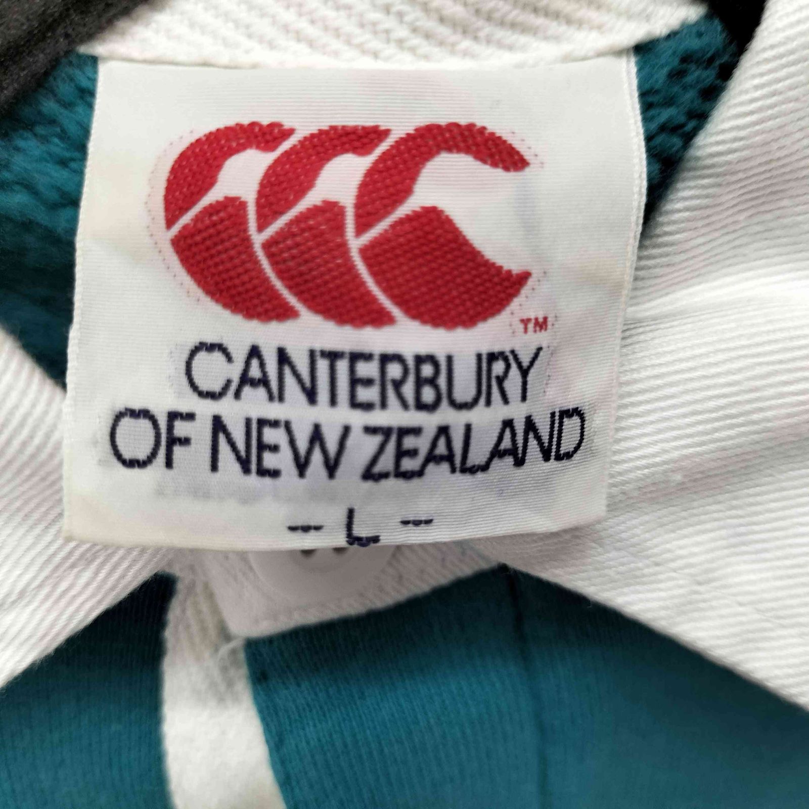 カンタベリーNZラガーシャツ バックロゴ クレイジーパターン ワッペン 日本製 カンタベリーNZラガーシャツ バックロゴ クレイジーパターン