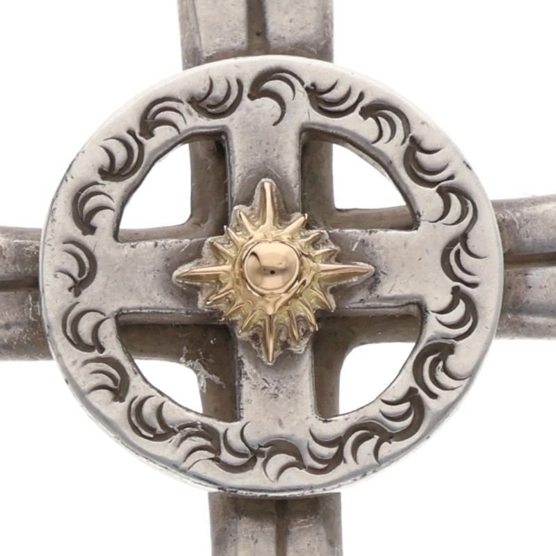 アリゾナフリーダム K18太陽神付き唐草ホイールクロスネックレス