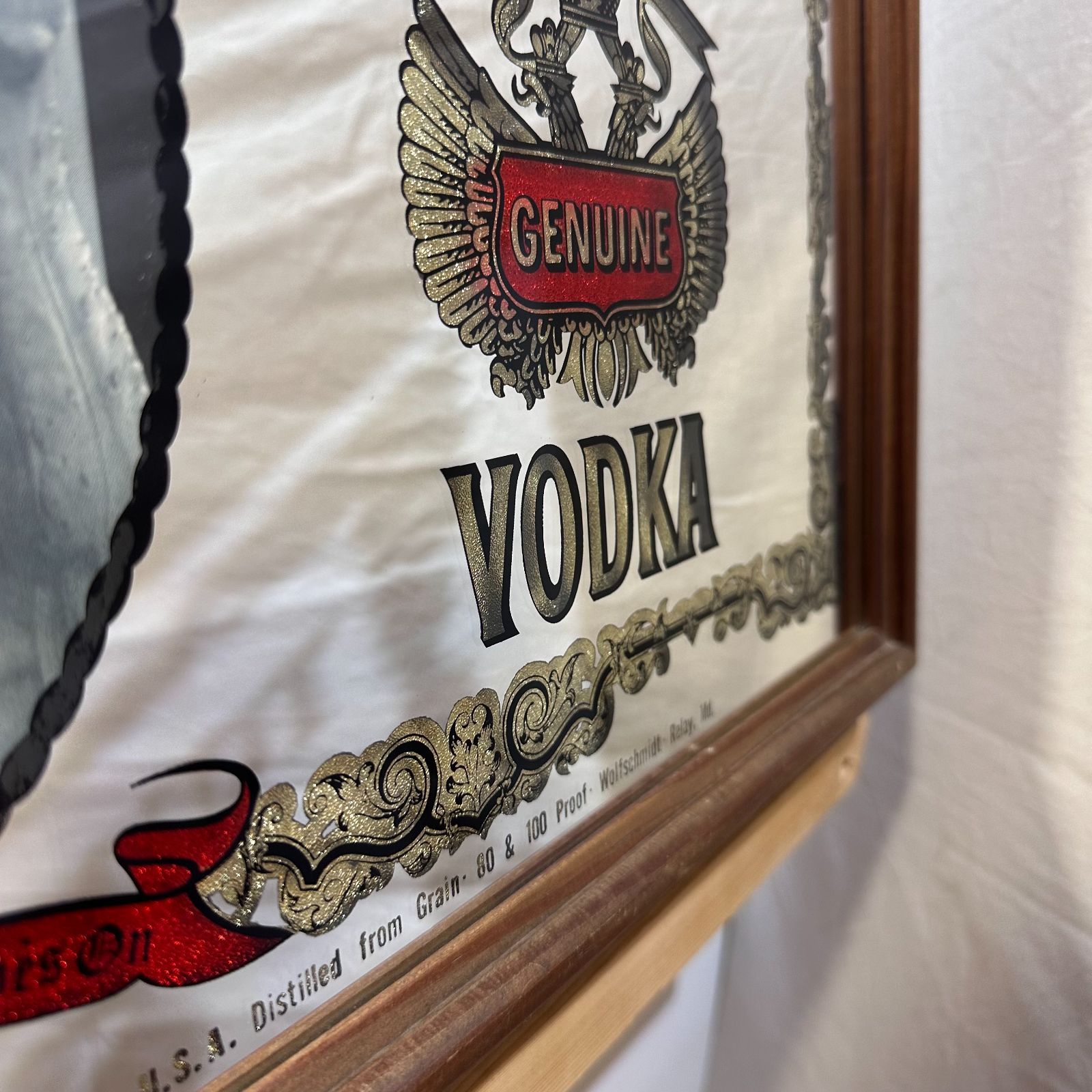 スミノフ SMIRNOFF パブミラー アンティーク アメリカン ヴィンテージ