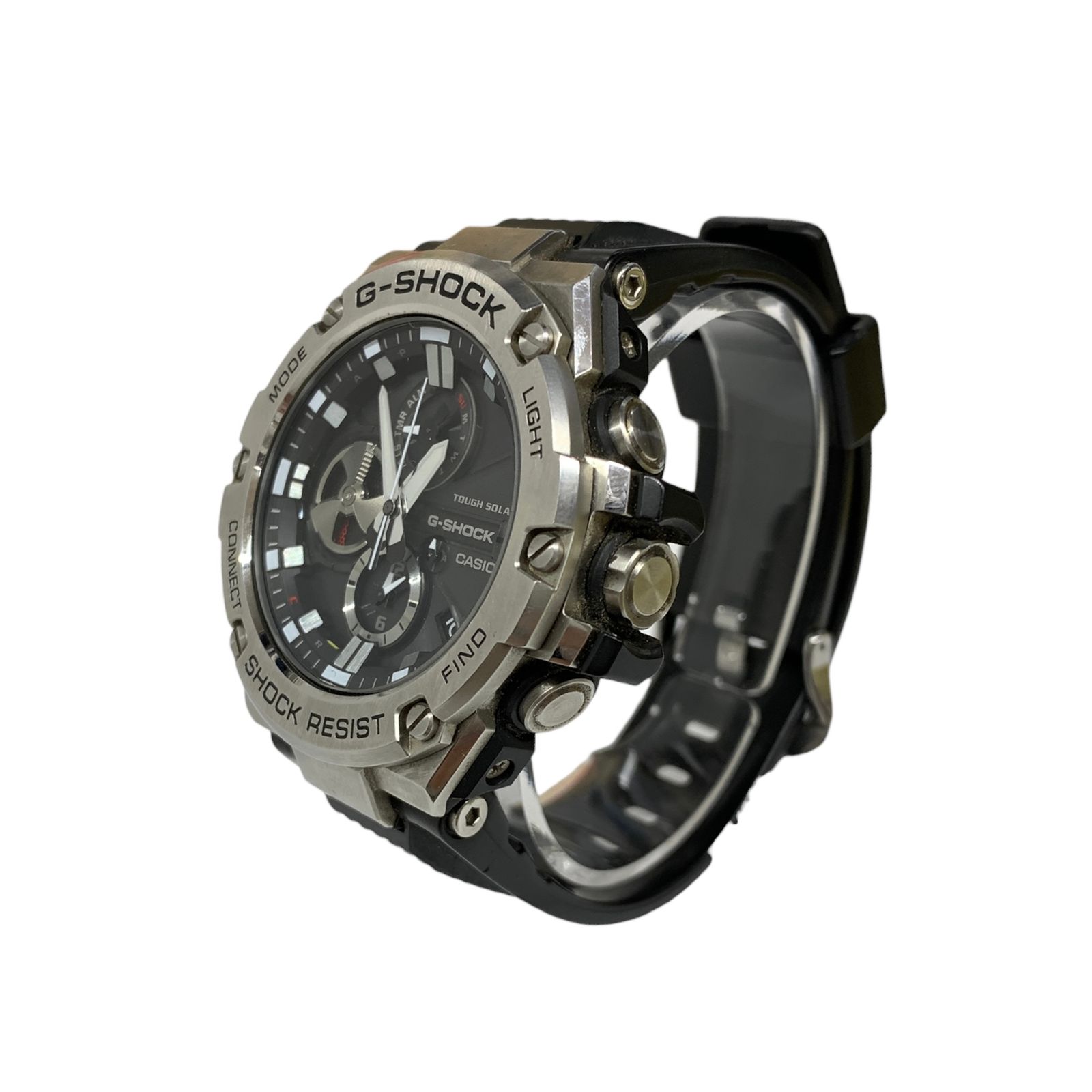 CASIO G-SHOCK GST-B100 Solar ブラック/シルバー時計 G-SHOCK Gショック Gスチール G-STEEL ソーラー 腕時計 メンズ