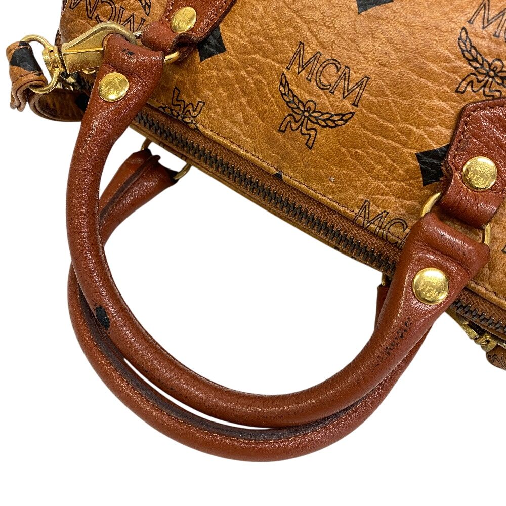 フォロー割■ MCM エムシーエム ミニボストン ショルダーバッグ ハンドバッグ 5％OFF フォロワークーポン！！】MCM エムシーエム ミニボストン