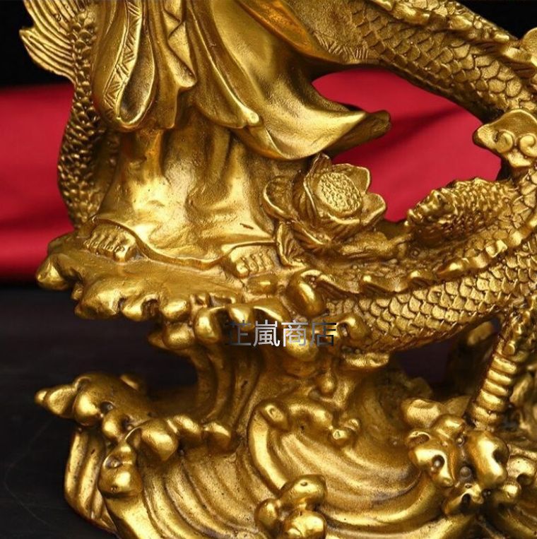 地蔵 菩薩 騎龍観音 銅製 仏像 彫刻 置物 開運 風水 - メルカリ